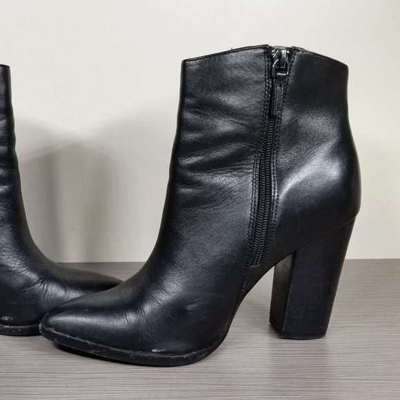Halogen Bergen Pointed Toe Boot, Black Leather, Womens Size 7 M - Picture 6 of 11